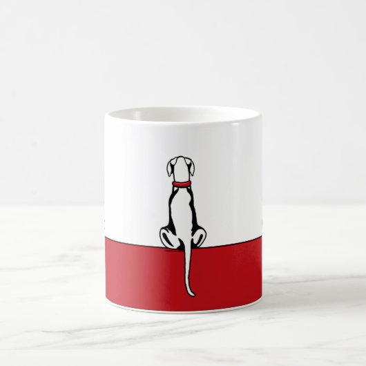 Great Dane Sit White UC Kaffeetasse (Mittel)