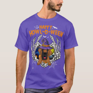 Great Dane Skeleton Heart Happy HowlOWeen Costume T-Shirt