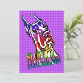 Great Dane Slop Happens Bright Einladung (Stehend Vorderseite)