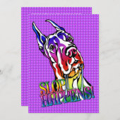 Great Dane Slop Happens Bright Einladung (Vorne/Hinten)