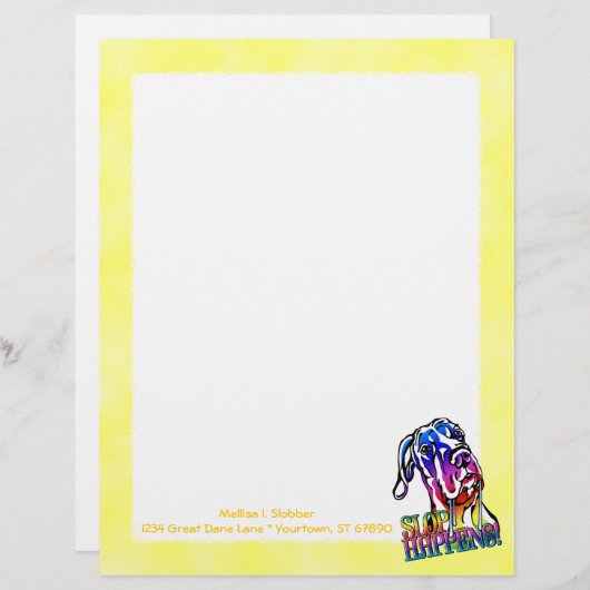 Great Dane Slop Happens Bright UC Briefkopf (Vorne/Hinten)