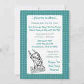 Great Dane Slop Happens BW Einladung (Rückseite)