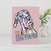 Great Dane Slop Happens Pastel UC Einladung (Stehend Vorderseite)