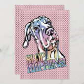 Great Dane Slop Happens Pastel UC Einladung (Vorne/Hinten)