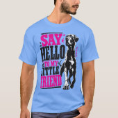 Great Dane Spaß pink blaue Version T-Shirt (Vorderseite)