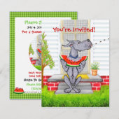 Great Dane SPIT Blue Einladung (Vorne/Hinten)