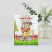 Great Dane SPIT Fawn Einladung (Stehend Vorderseite)