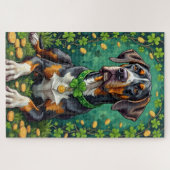 Great Dane St Patrick’s Day Glückshund Puzzle (Horizontal)