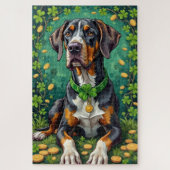 Great Dane St Patrick’s Day Lucky Dog Puzzle (Vertikal)