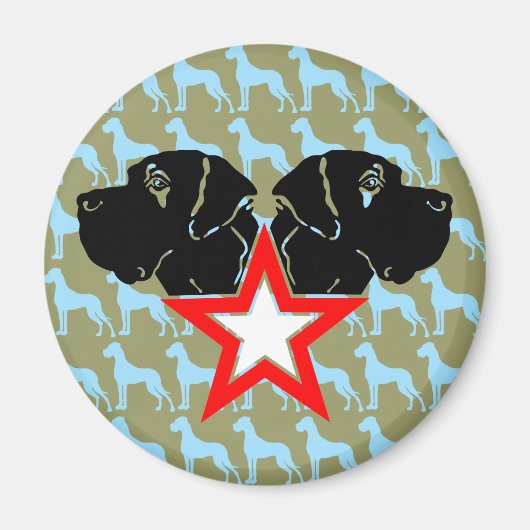 Great Dane Star Head Magnet (Vorne)
