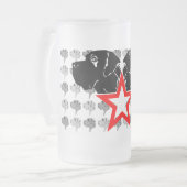 Great Dane Star Head Mattglas Bierglas (Vorderseite Links)