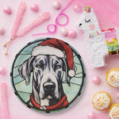 Great Dane Stared Glass Weihnachten Pappteller (Party)