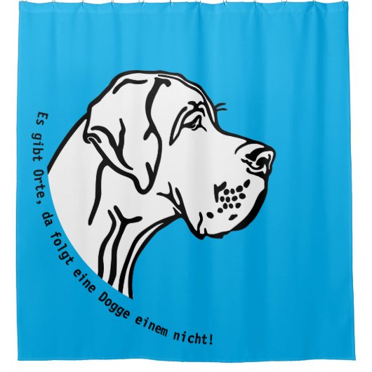 Great Dane Statement Zeichnend Duschvorhang (Vorderseite)