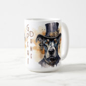 Great Dane Steampunk-Hund Kaffeetasse (VorderseiteRechts)