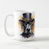 Great Dane Steampunk-Hund Kaffeetasse (Links)