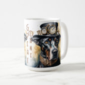 Great Dane Steampunk-Hund Kaffeetasse (VorderseiteRechts)