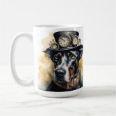Great Dane Steampunk-Hund Kaffeetasse (Links)