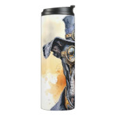 Great Dane Steampunk-Hund Thermosbecher (Nach links gedreht)