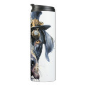 Great Dane Steampunk-Hund Thermosbecher (Nach rechts gedreht)