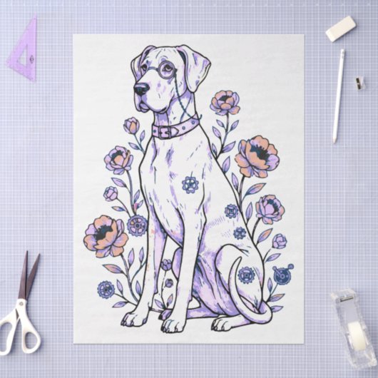 Great Dane Steampunk  Seidenpapier (Basteln)