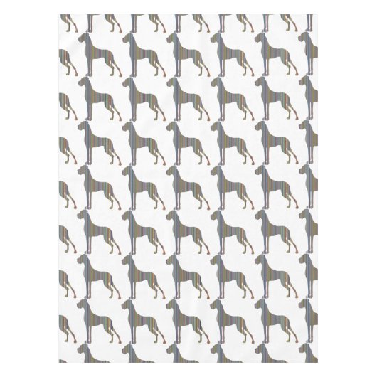Great Dane Streifen Tischdecke (Vorderseite)