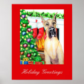 Great Dane Strumpfs Fawn Poster (Vorne)