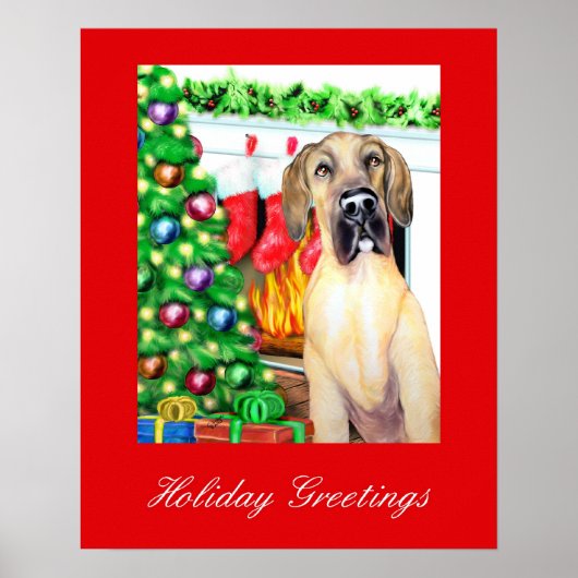 Great Dane Strumpfs Fawn UC Poster (Vorne)