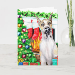 Great Dane Strumpfs Fawnequin Feiertagskarte