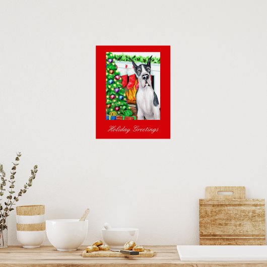 Great Dane Strumpfs Mantle Poster (Küche)