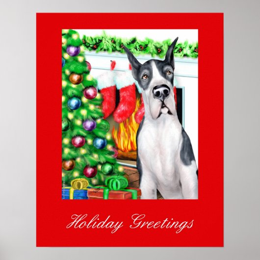 Great Dane Strumpfs Mantle Poster (Vorne)