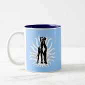 Great Dane Stud Zweifarbige Tasse (Links)