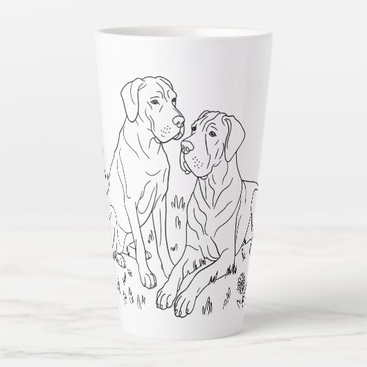 Great Dane Szene Milchtasse (Vorderseite)