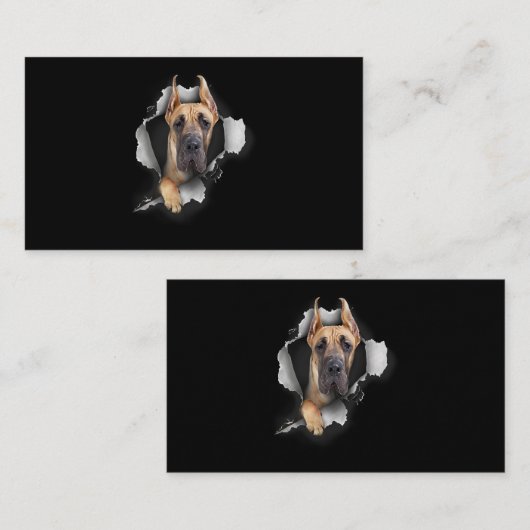 Great Dane T Great Dane Lover Great Dane Visitenkarte (Vorne/Hinten)
