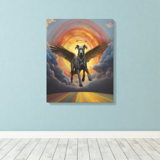 Great Dane & the Rainbow Bridge Leinwanddruck (Insitu (Holzboden))