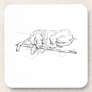 Great Dane, Tinten-Hund-Illustration Getränkeuntersetzer