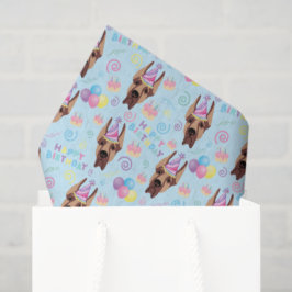 Great Dane Tissue Paper in Blue Seidenpapier