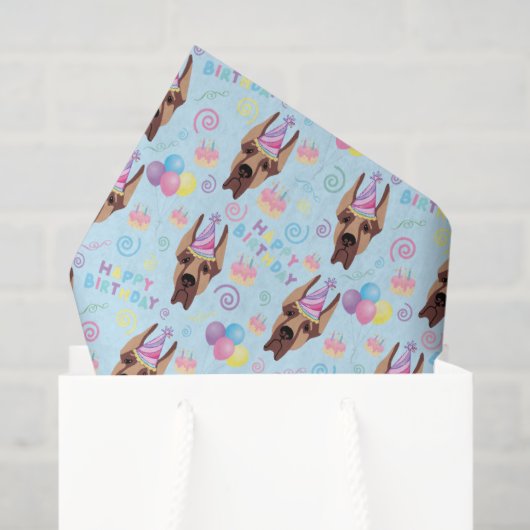 Great Dane Tissue Paper in Blue Seidenpapier (Geschenk Tasche)