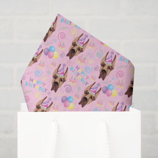 Great Dane Tissue Paper in Pink Seidenpapier (Geschenk Tasche)