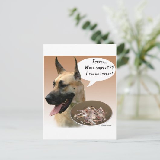 Great Dane Türkei Postkarte (Stehend Vorderseite)