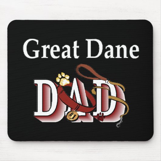 Great Dane Vater Geschenke Mousepad (Vorne)