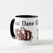 Great Dane Vater Geschenke Tasse (Vorderseite Links)