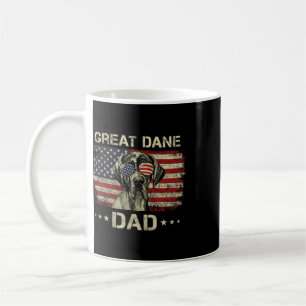Great Dane Vater Hunde Liebhaber Amerikanische Fla Kaffeetasse