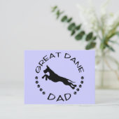 Great Dane Vater Jumper Postkarte (Stehend Vorderseite)