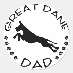 Great Dane Vater Jumper Runder Aufkleber