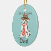 Great Dane Vater Keramik Ornament (Links)