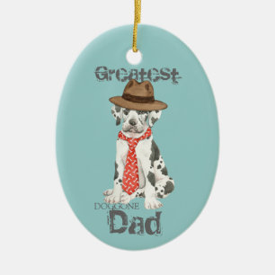 Great Dane Vater Keramik Ornament