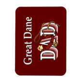 Great Dane Vater Magnet (Vertikal)