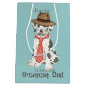 Great Dane Vater Mittlere Geschenktüte (Rückseite)