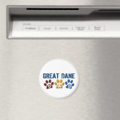 GREAT DANE Vater Paw Print 1 Magnet (In Situ (Geschirrspüler))