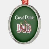 Great Dane Vater Silbernes Ornament (Links)